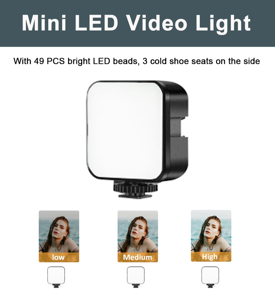 Kit de creación de videos con celular luz led trípode - Abeja Reina Perú